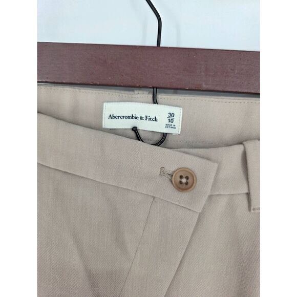 Elegant Tan Crossover Women's Trousers - Picture 5 of 6